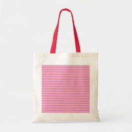 Roze geometrische strepen tote bag