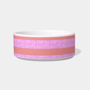 Roze geometrische strepen voerbakje