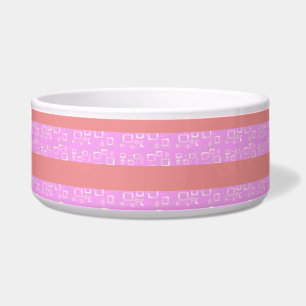 Roze geometrische strepen voerbakje