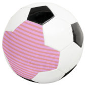 Roze geometrische strepen voetbal (Drie kwart)