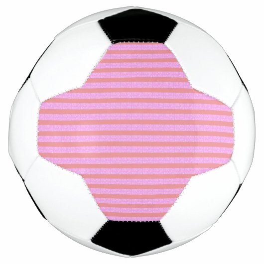 Roze geometrische strepen voetbal (Voorkant)