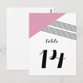 Roze Geometrische striptabel Briefkaart (Voorkant / Achterkant)