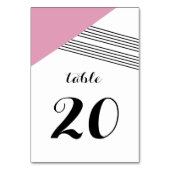 Roze Geometrische striptabel Kaart (Achterkant)