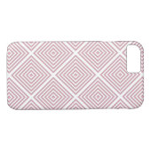 Roze geometrische vierkanten Case-Mate iPhone case (Achterkant (Horizontaal))