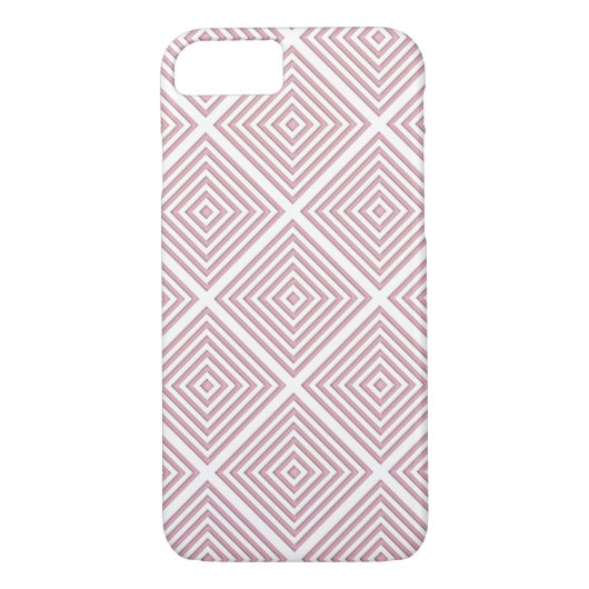 Roze geometrische vierkanten Case-Mate iPhone case (Achterkant)