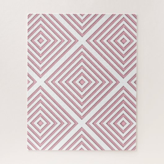 Roze geometrische vierkanten legpuzzel (Verticaal)