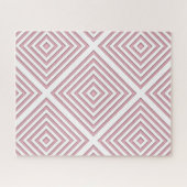 Roze geometrische vierkanten legpuzzel (Horizontaal)