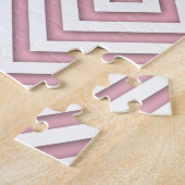 Roze geometrische vierkanten legpuzzel (Zijkant)