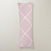 Roze geometrische vierkanten lichaamskussen (Voorkant Verticaal)