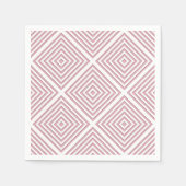 Roze geometrische vierkanten servetten (Voorkant)