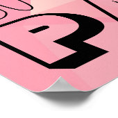 Roze geometrische vormen HEB JE EEN PASS Poster (Hoek)