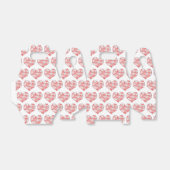 Roze geometrische Waterverf Hartslag Bedankdoosjes (Uitgevouwen)