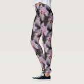 Roze, gepandeerde Iris bloempatroon Leggings (Links)