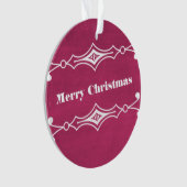 Roze gepantserde feestdag acryl Ornament (voorkant)