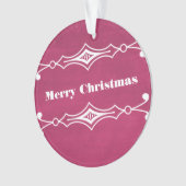 Roze gepantserde feestdag acryl Ornament (voorkant)