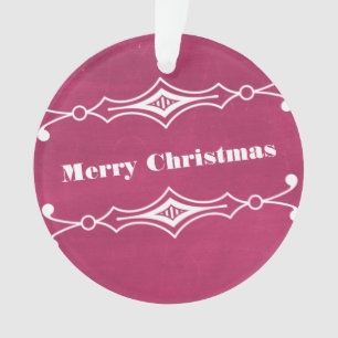 Roze gepantserde feestdag acryl Ornament