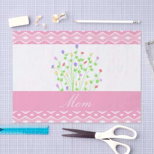 Roze gepatenteerd plakpapier voor mam tissuepapier (Craft)