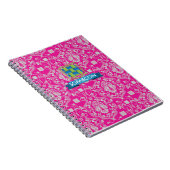 Roze gepatterde CB-laptop Notitieboek (Rechterzijde)