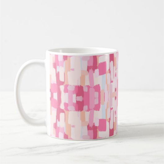 Roze gepattereerd koffiemok (Links)