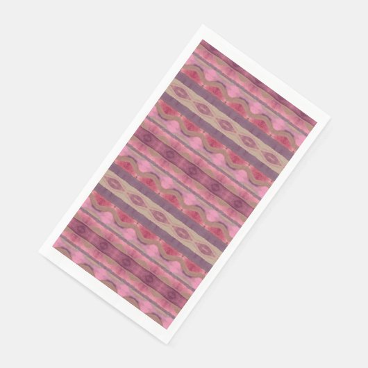 Roze gepattereerd servet (Hoek)