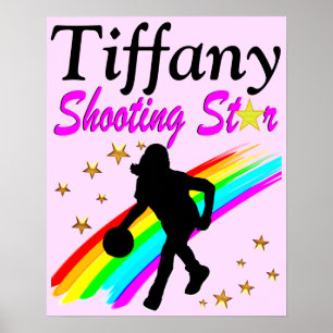  ROZE GEPERSONALISEERD BASKETBAL POSTER