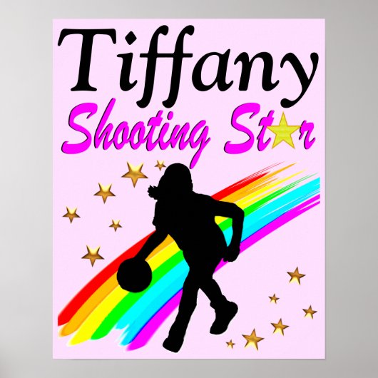  ROZE GEPERSONALISEERD BASKETBAL POSTER (Voorkant)