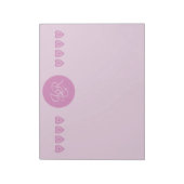 Roze, gepersonaliseerd Briefpapier Monogrammen Notitieblok (Linkerzijde)