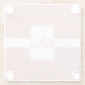 Roze gepersonaliseerd glazen Onderzetter (Achterkant)