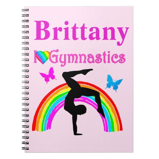  ROZE GEPERSONALISEERD GYMNASTIEK TIJDSCHRIFT NOTITIEBOEK (Voorkant)