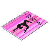  ROZE GEPERSONALISEERD GYMNASTIEK TIJDSCHRIFT NOTITIEBOEK (Linkerzijde)