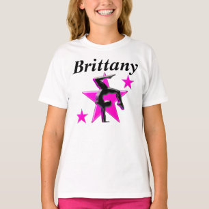  ROZE GEPERSONALISEERD GYMNASTIEKSHIRT T-SHIRT