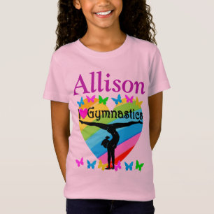  ROZE GEPERSONALISEERD IK HOU VAN GYMNAST T SHIRT