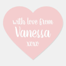 Roze gepersonaliseerd naametiket