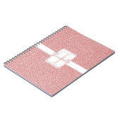 Roze gepersonaliseerd Notitieboek Glitter (Linkerzijde)