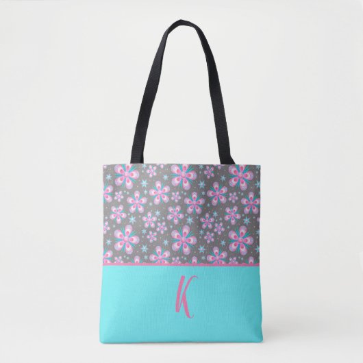 Roze, gepersonaliseerd ontwerp tote bag (Voorkant)