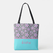 Roze, gepersonaliseerd ontwerp tote bag (Achterkant)