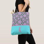Roze, gepersonaliseerd ontwerp tote bag (Dichtbij)