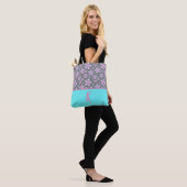 Roze, gepersonaliseerd ontwerp tote bag (Op model)