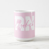 Roze gepersonaliseerd RN Koffiemok (Center)
