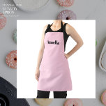 Roze Gepersonaliseerd Schort voor haar met naam<br><div class="desc">Voor dames die graag koken!</div>