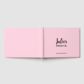 Roze gepersonaliseerd Sweet 16 gastenboek (Volledig)