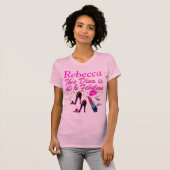  ROZE GEPERSONALISEERDE 40 EN FABULOUS T SHIRT (Voorkant volledig)