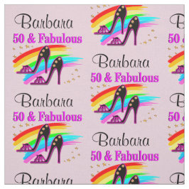 ROZE GEPERSONALISEERDE 50 EN FANTASTISCHE STOF