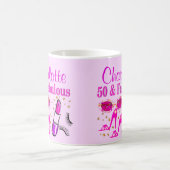  ROZE GEPERSONALISEERDE 50E VERJAARDAG MOK (Center)