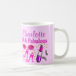 ROZE GEPERSONALISEERDE 50E VERJAARDAG MOK