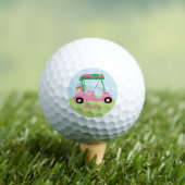 Roze gepersonaliseerde aangepaste golfkarclubbenaa golfballen (Insitu Shirt)