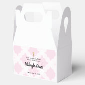 Roze gepersonaliseerde Baby meisje doop Dank u Gif Bedankdoosjes (Geopend)