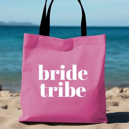 Roze Gepersonaliseerde Bachelorette Bride Tribe Ta Tote Bag