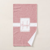Roze gepersonaliseerde badhanddoeken van Glitter Bad Handdoek (Handdoek)