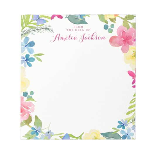  roze, gepersonaliseerde banketbakkerswerk notitieblok (Voorkant)